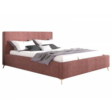 Łóżko tapicerowane z pojemnikiem 200 x 200 cm BENICI